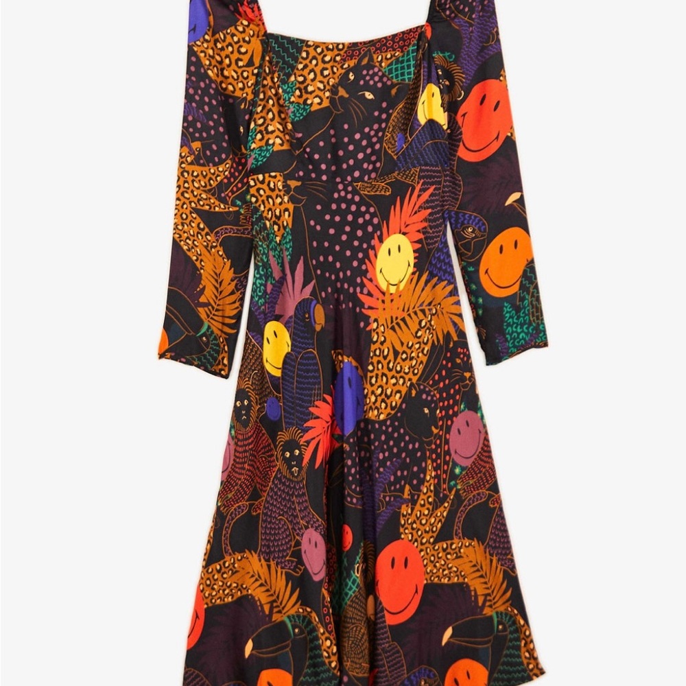 FARM Rio POP JUNGLE SMILEY Dress NWT size Small